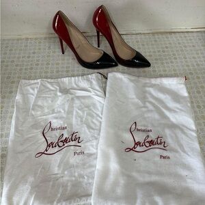 Christian Louboutin Red and Black Stilettos